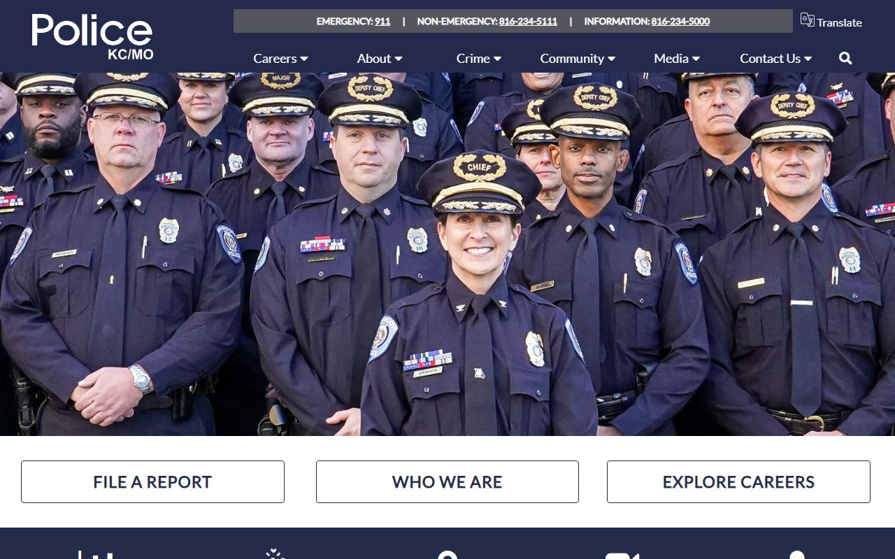 Kansas City Police Department website for police blotter access