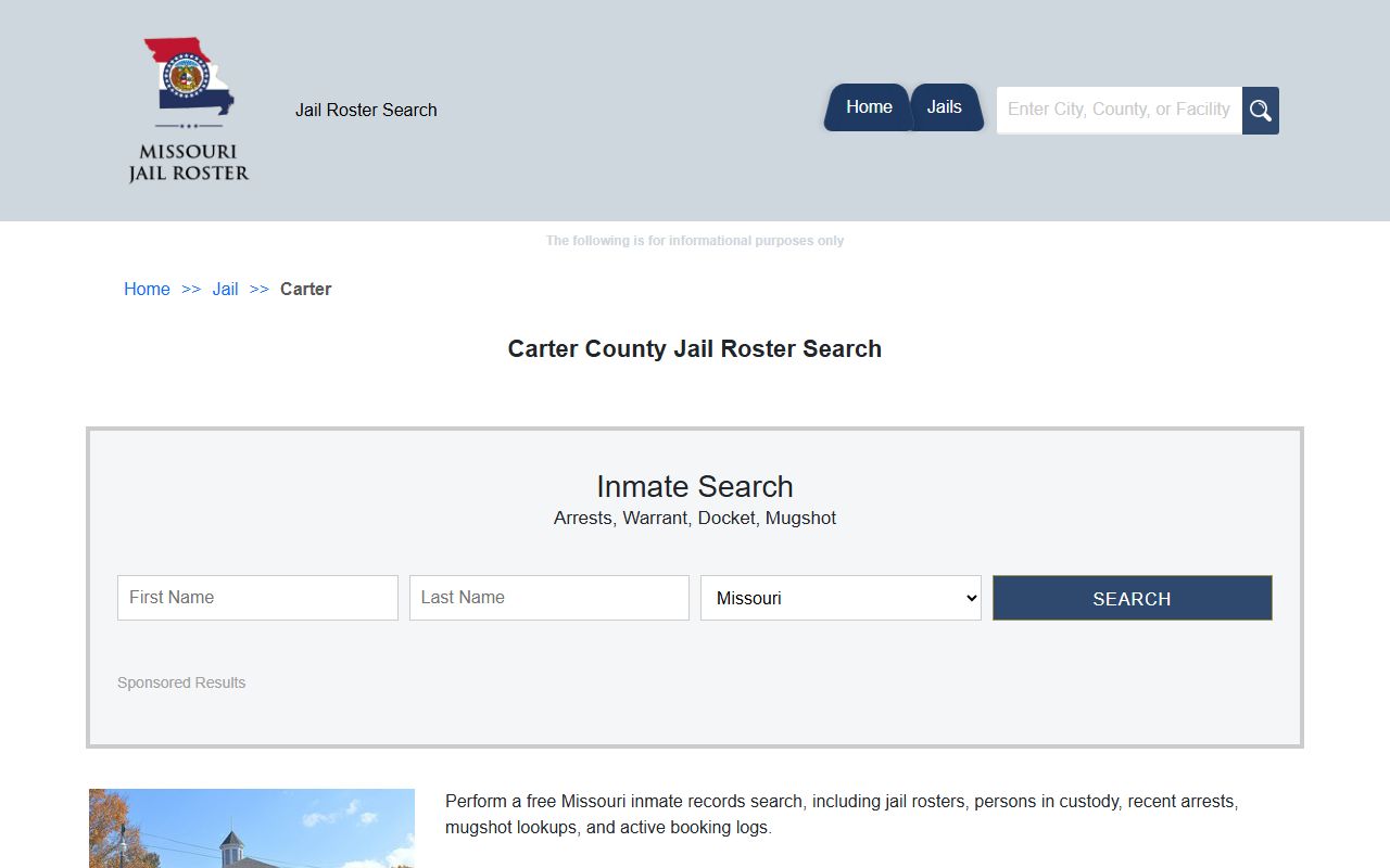 Carter County jail roster search for police blotter records