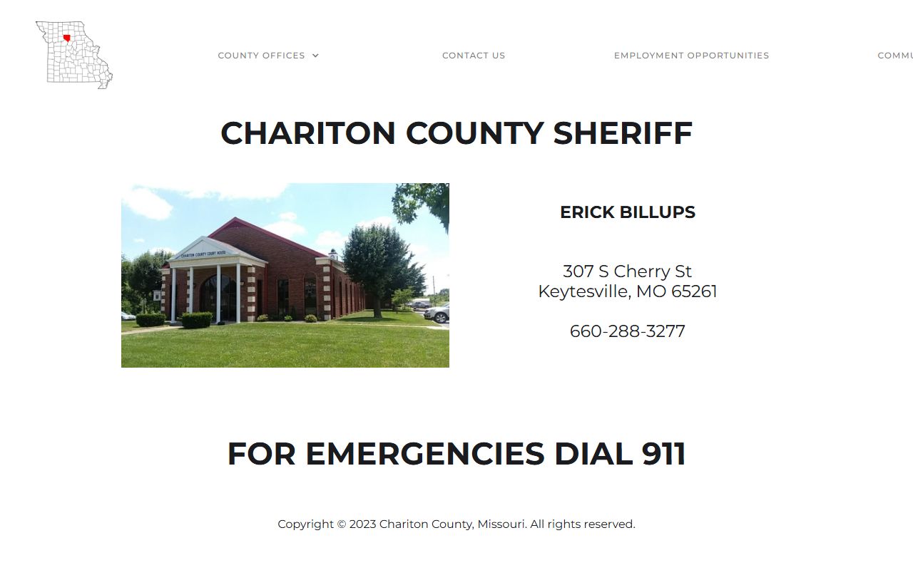 Chariton County Sheriff's Office police blotter and arrest records in Keytesville Missouri