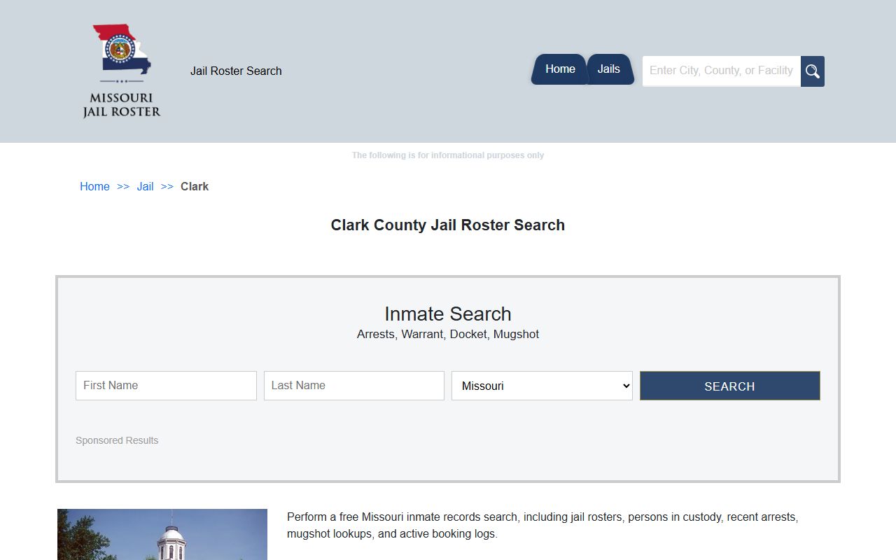 Clark County jail inmate search for police blotter records