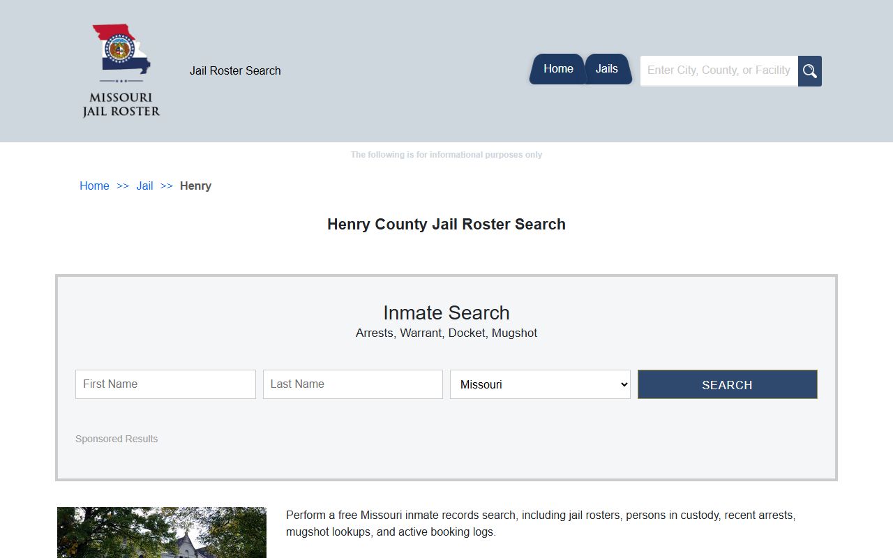 Henry County Missouri jail roster inmate search