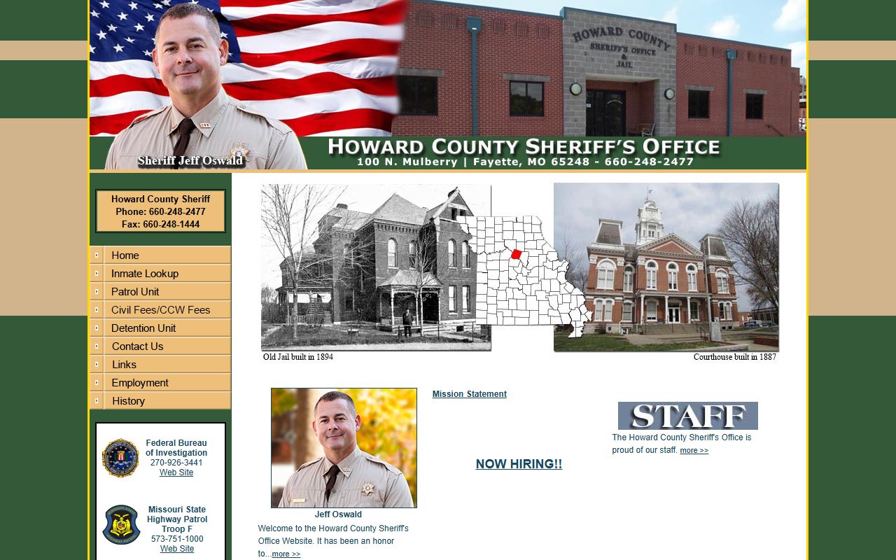 Howard County Missouri Sheriff's Office police blotter records