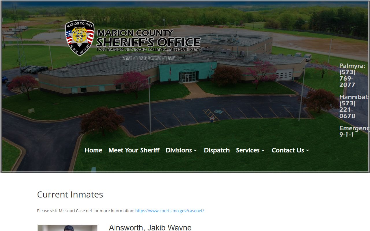 Marion County Missouri Sheriff's Office police blotter records