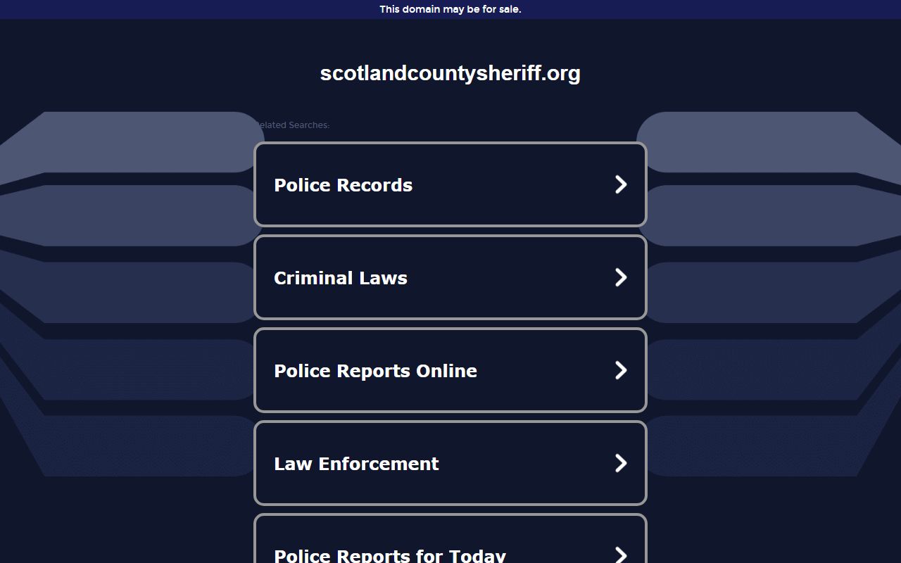 Scotland County Sheriff's Office police blotter records in Memphis Missouri